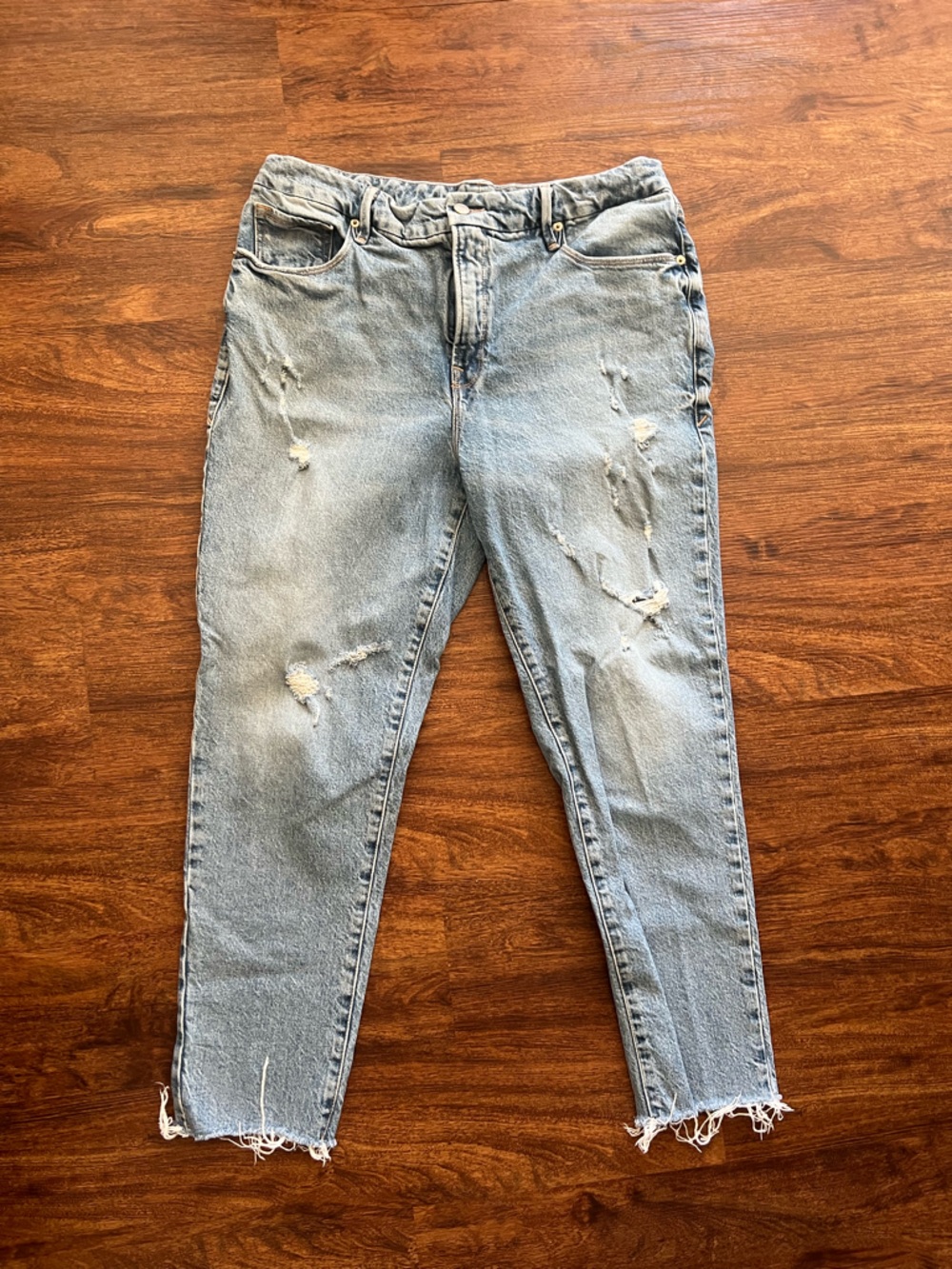 Good American Light Blue High-Rise Denim Jeans